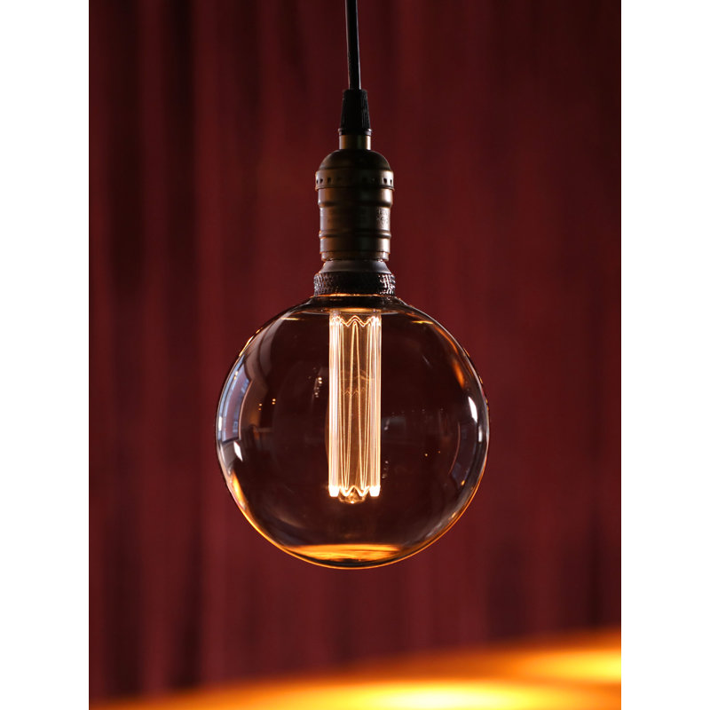 Ampoules DEL sphériques à DEL G125 à intensité variable, gris fumée, culot moyen E26, chaleur douce 2200K