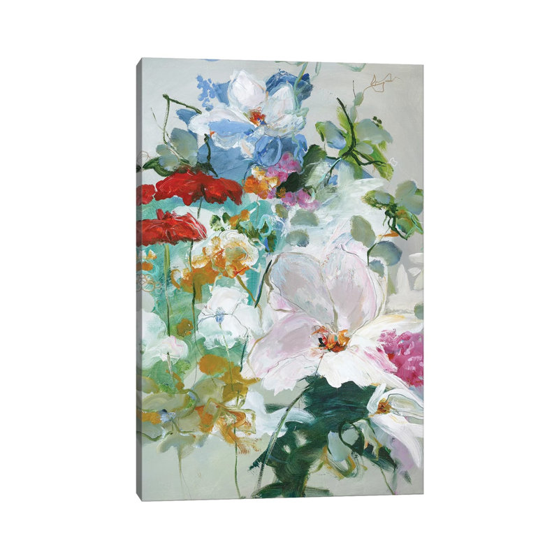 Flower Varity I - Painting on Canvas, 30.48cm H x 20.32cm W x 1.91cm D, Wrapped Canvas