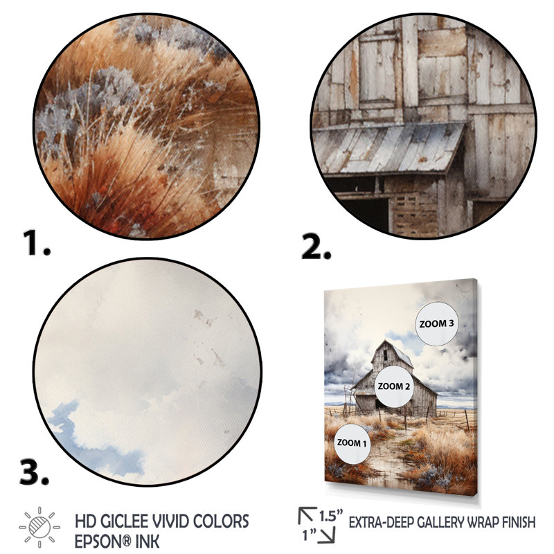 Bomford Barn Shades Of Resilience II sur toile, Cadre photo noir, H 20 po x l 12 po x P 1 po