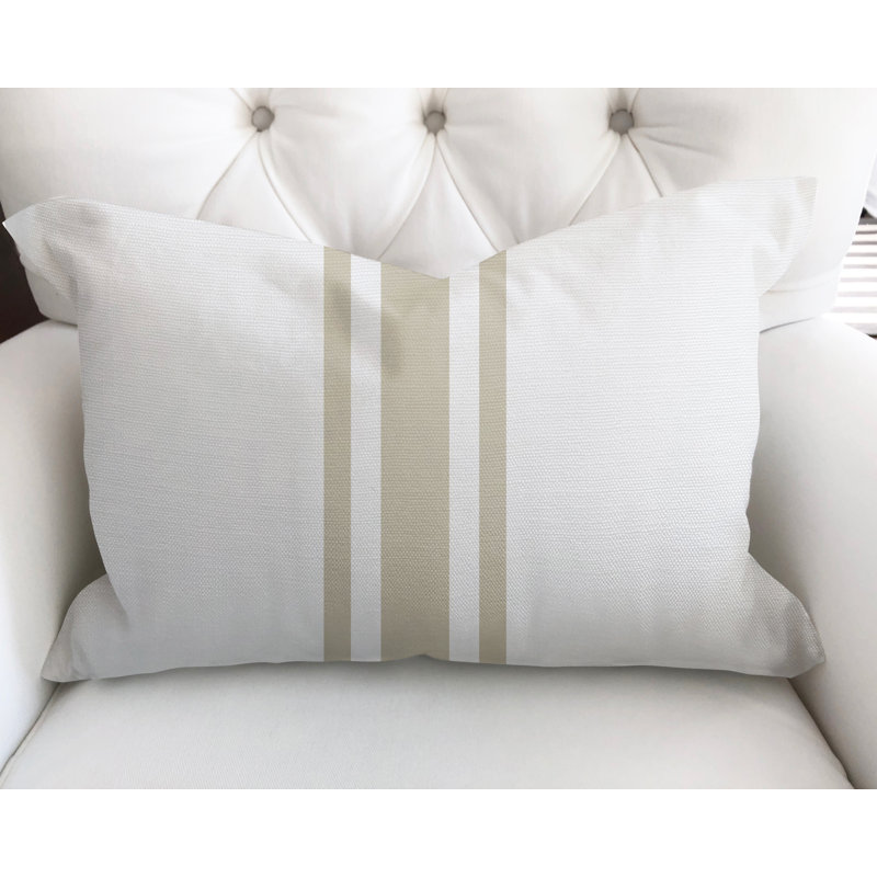 Sabine Rectangular Cotton Pillow Cover & Insert, Beige
