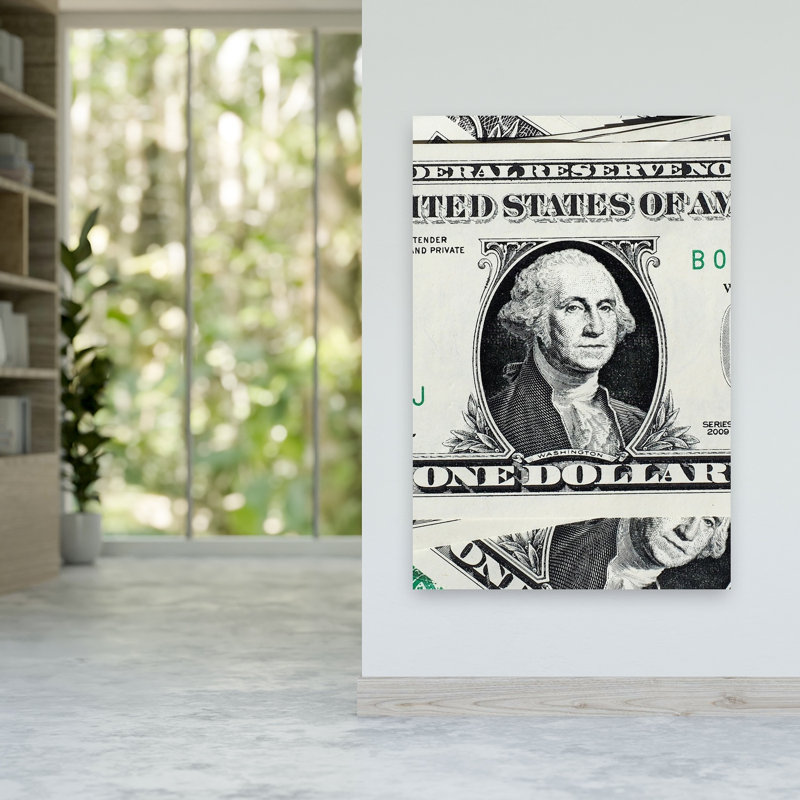 «George Washington Dollar Bill», reproduction d'art mural, H 60 po x l 40 po