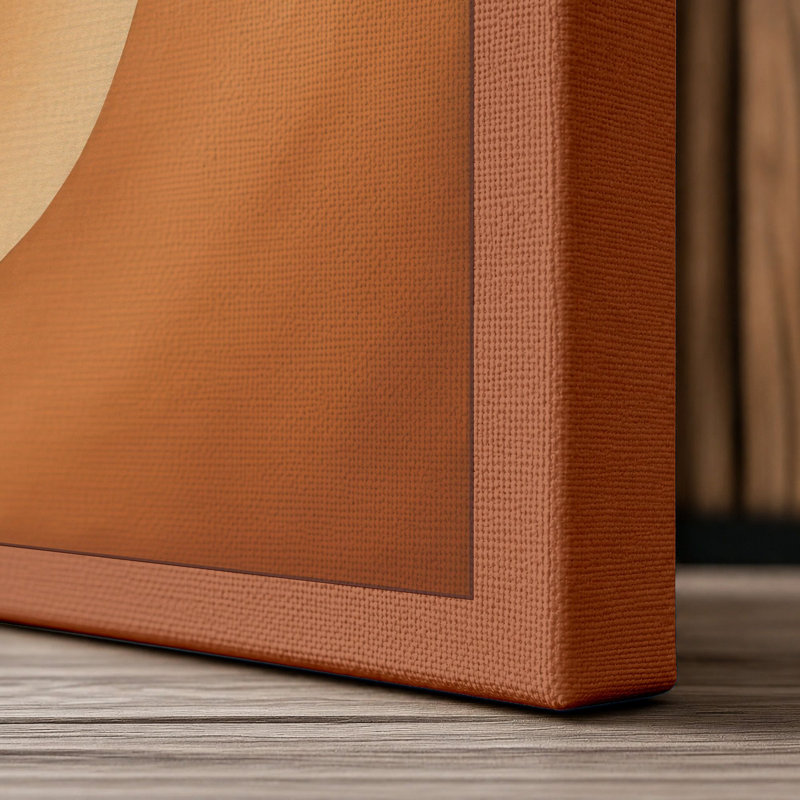 Flowing Horizon Minimalist - Wrapped Canvas, 24x16 - 61.0 x 40.6 cm, Terracotta Border