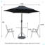 Parasol de table d'extérieur avec mât en aluminium-228439556
