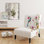 Fauteuil de chambre moderne rembourré en velours Brechta Vibrant Curve Design II