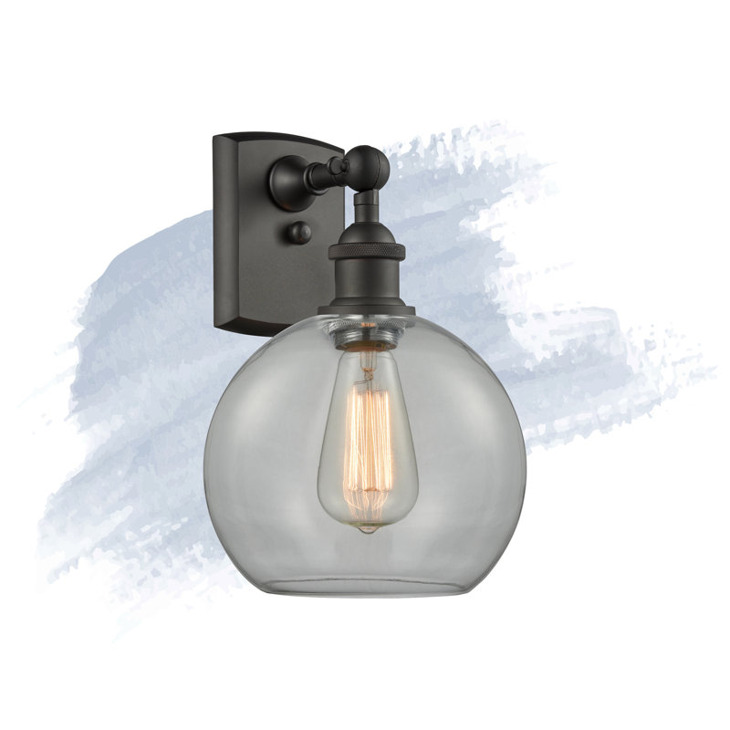 Baptista Armed Sconce, Oil Rubbed Bronze, Clear