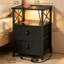 40cm W Metal Bedside Table