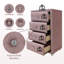 Commode en tissu rose de style moderne