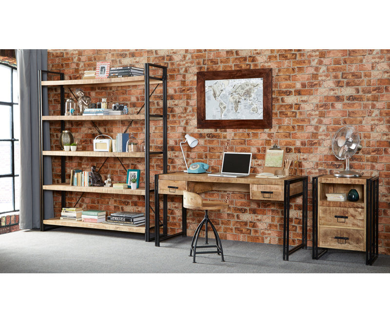 Bundyhill 200cm H Iron Etagere Bookcase, 200cm H x 160cm W x 40cm D