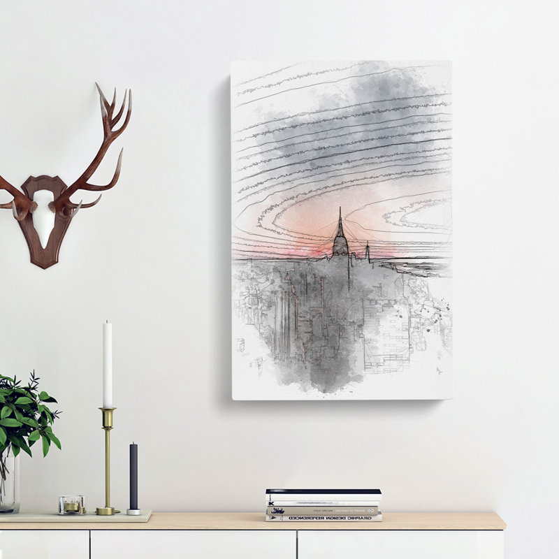 The Empire Stae In New York - Wrapped Canvas Print, 50cm H x 35cm W x 3cm D