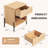 19.7"W 1-Drawer Wood Nightstand （Set Of 2）