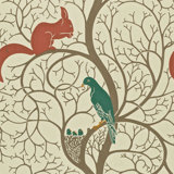 Squirrel & Dove Wallpaper