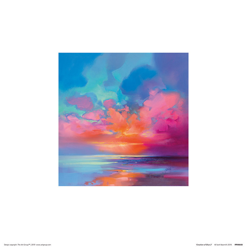 Creation Of Blue 2 by Scott Naismith - No Frame Painting, 30 cm H x 30 cm W x 0.01cm D