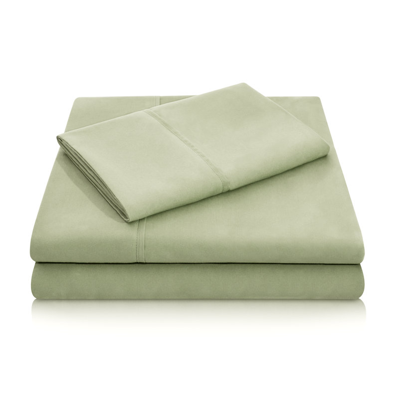 Ensemble de draps en micro-fibre, Ensemble de draps pour lit camp avec deux taies d', Fougère