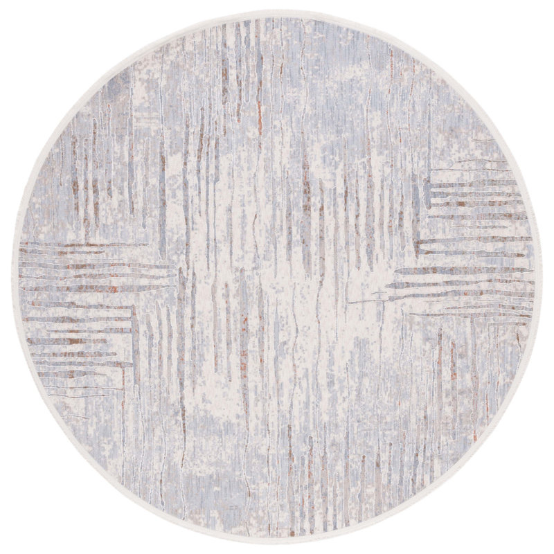 Marmara Performance Abstract Rug, Round 6'7"
