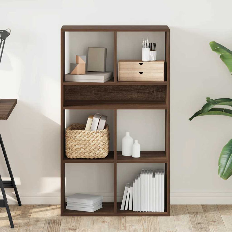 Shaliek Bookcase, 112cm H x 66cm W x 31cm D, Concrete Grey