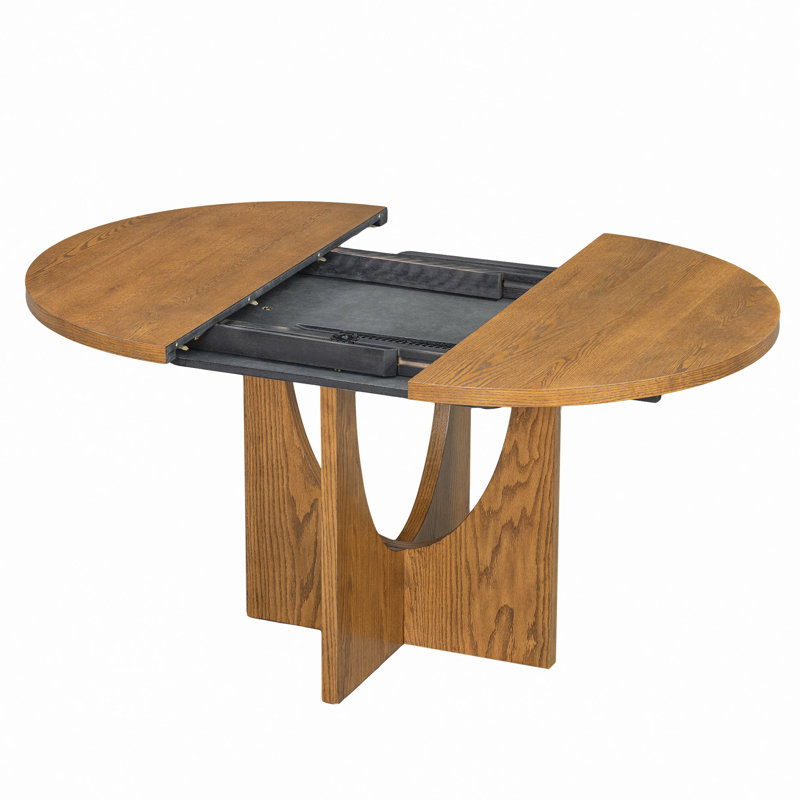 Ensemble de table de salle à manger extensible moderne 5 pièces avec rallonge amovible de 16,2 pouces pour les petits espaces