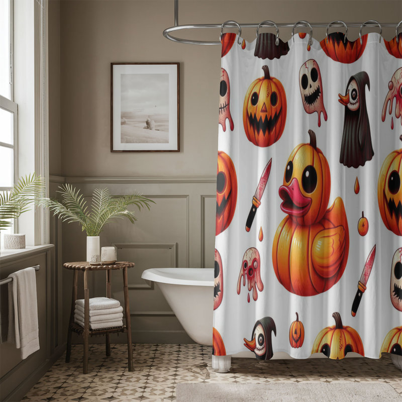 Trick Duck - Rideau de douche standard 1 pièce, H 74 po x l 71 po
