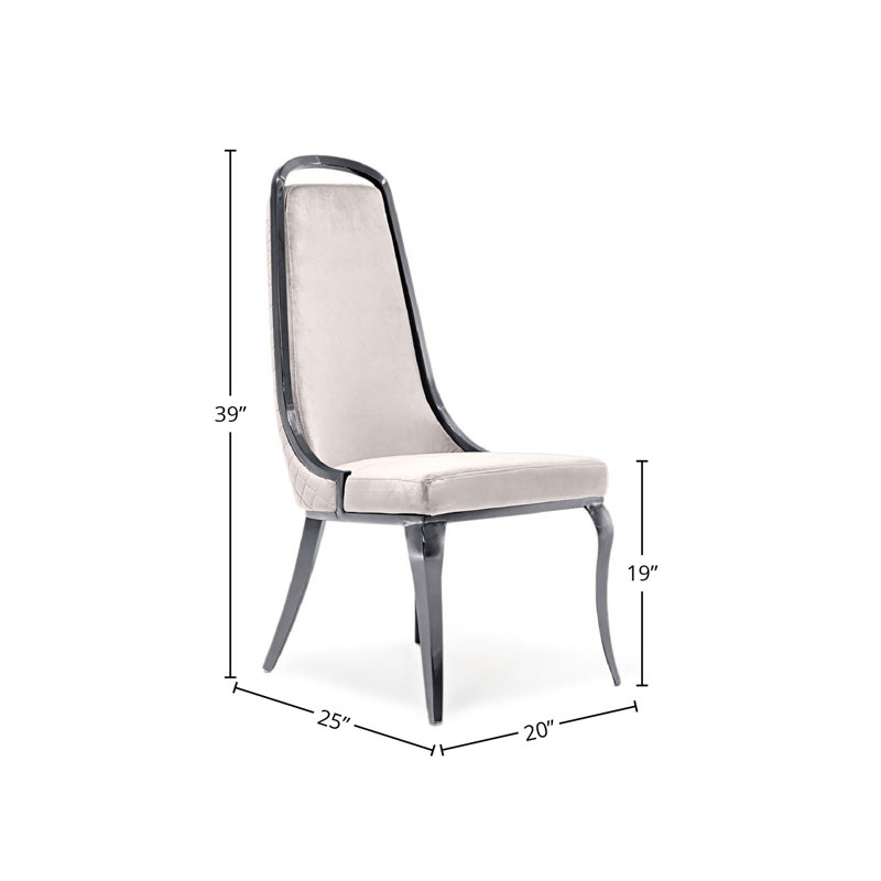 Fauteuil d'appoint en velours, Beige, Argent