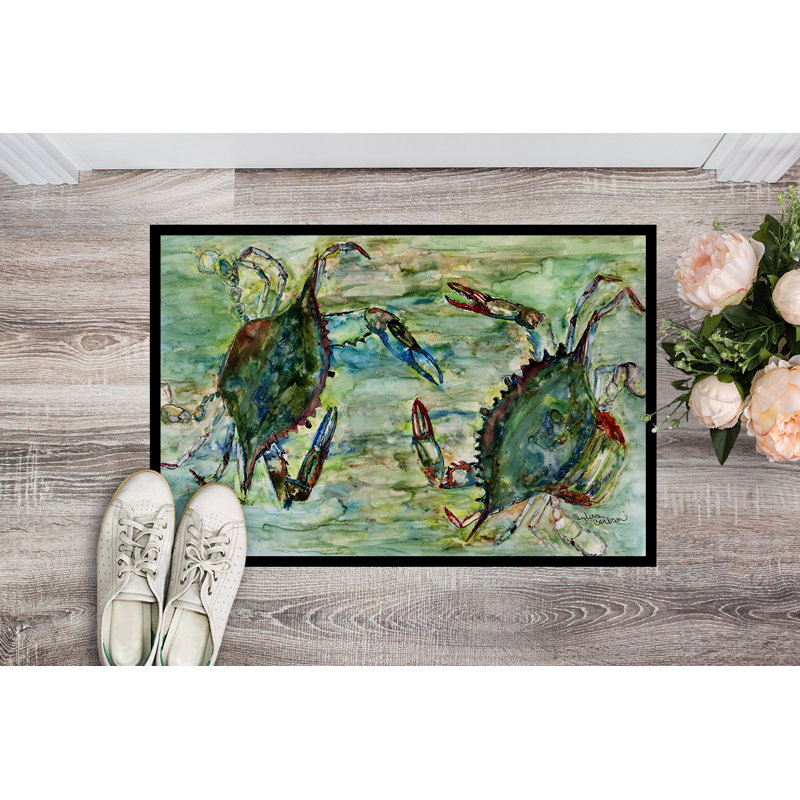 Amisha Non-Slip Outdoor Doormat, Rectangle 1'6" x 2'3"