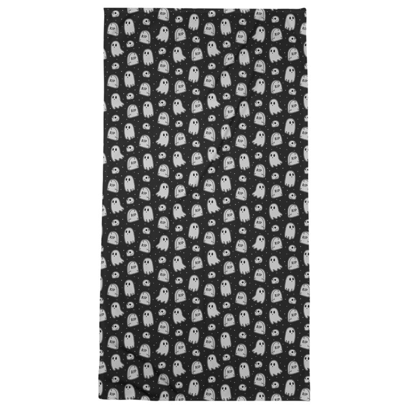 Katelyn Elizabeth Cotton Blend Beach Towel, Black