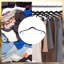 Velvet Non-Slip Skirt Hangers With Clips, Black-364082637
