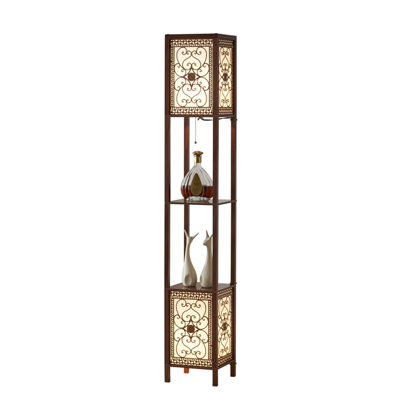 Lampe sur pied colonne 64 ", Noyer