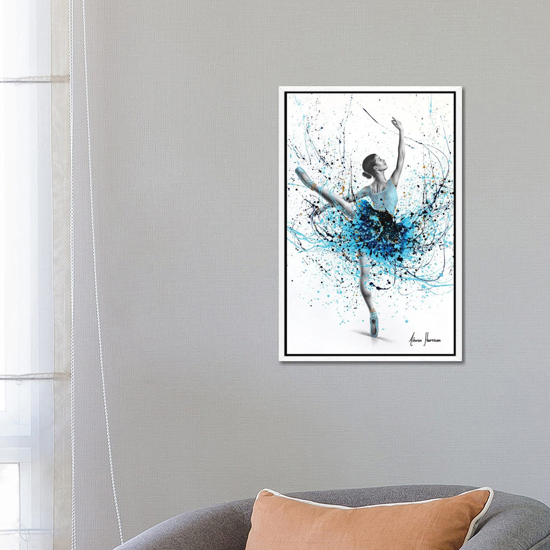 Blue Sky Dancer von Ashvin Harrison - Galerie-verpackte Leinwand Giclée auf Leinwand