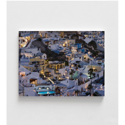 Grèce, Grèce, Falaises, Falaises, maisons de nuit par Bill Young