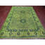 Tapis vert olive en laine noué à la main 7 pi 5 po x 10 pi Kazak