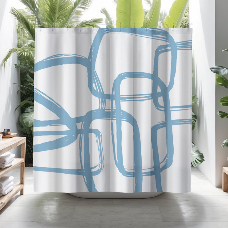 Rideau de douche Coco, Bleu