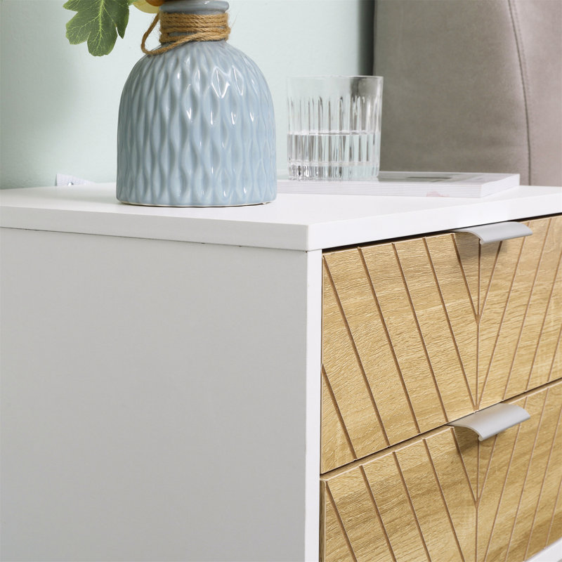Mullica 45cm W Steel Bedside Table