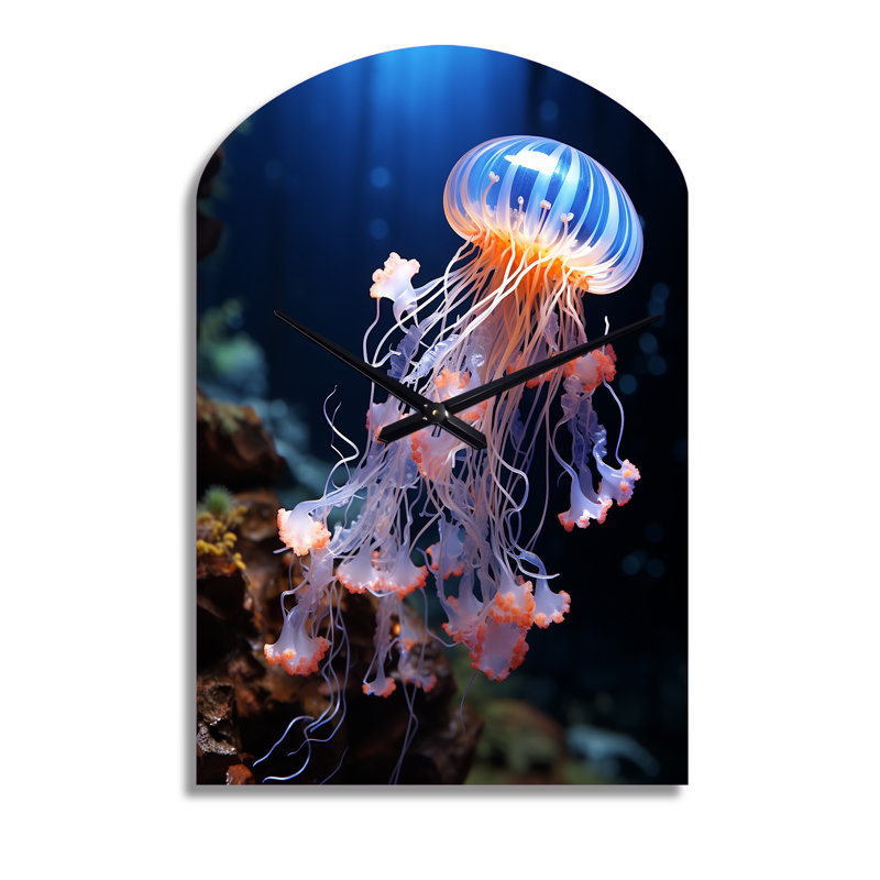 Horloge murale Jellyfish Luminescent Beauty II - Jellyfish, Moyenne