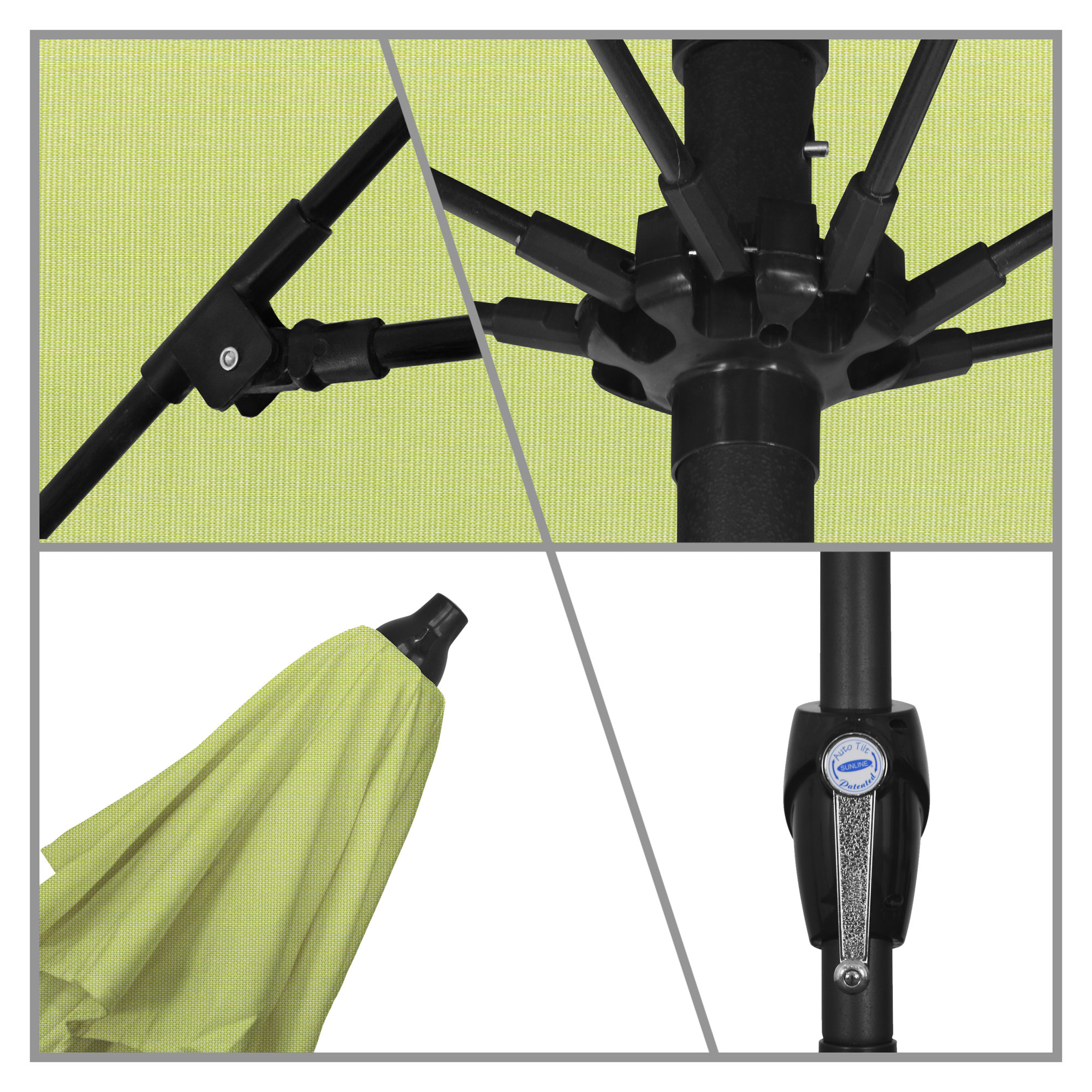 Gino 7.5' Market Sunbrella Umbrella, Canvas Parrot Sunbrella® Canvas