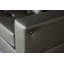 Causeuse en tissu de PVC noir l 55,5 po avec lumières DEL, chargeur USB, coussins capitonnés