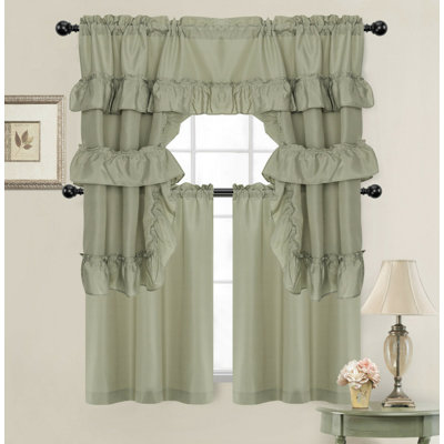 Sonja Ruffled Kitchen Curtain