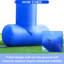 Arche gonflable hexagonale bleue de 20 pi avec ventilateur intégré, arche de la ligne de départ / arrivée pour la publicité extérieure, sportive, scolaire et commerciale-729087370