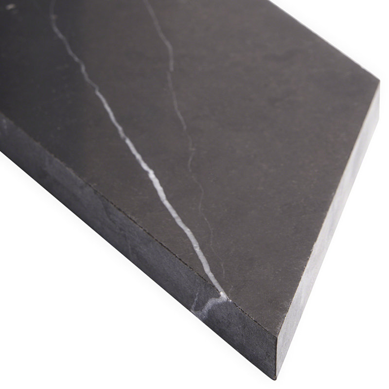 Nero Marquina 3x12 Chevron Honed Marble Tile