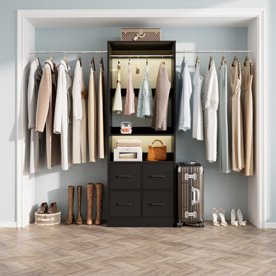 25" To 103" Closet System Starter Kit with Four Drawers