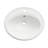 Luna Series 19 In. Ceramic Drop-In Oval Bathroom Sink Basin In White