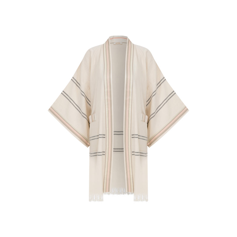 Peshtemal With Kutnu Trim Kimono