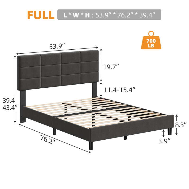 Base de lit tapissier, Lit double 