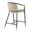 Tabouret de comptoir rembourré de 26 po de hauteur avec structure en métal (ensemble de 2)-1461931341