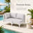 Modern Outdoor Patio Seating Set with Cushions, 2-Piece Open-Weave Patio Lounge Furniture for Balcony, Yard, or Poolside