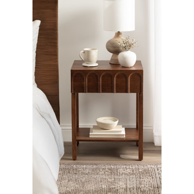 Archvale Rectangular Tiered Mango Wood Side Table