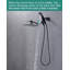 Très grand bras d'extension de douche pivotante avec douchette à main-68880967