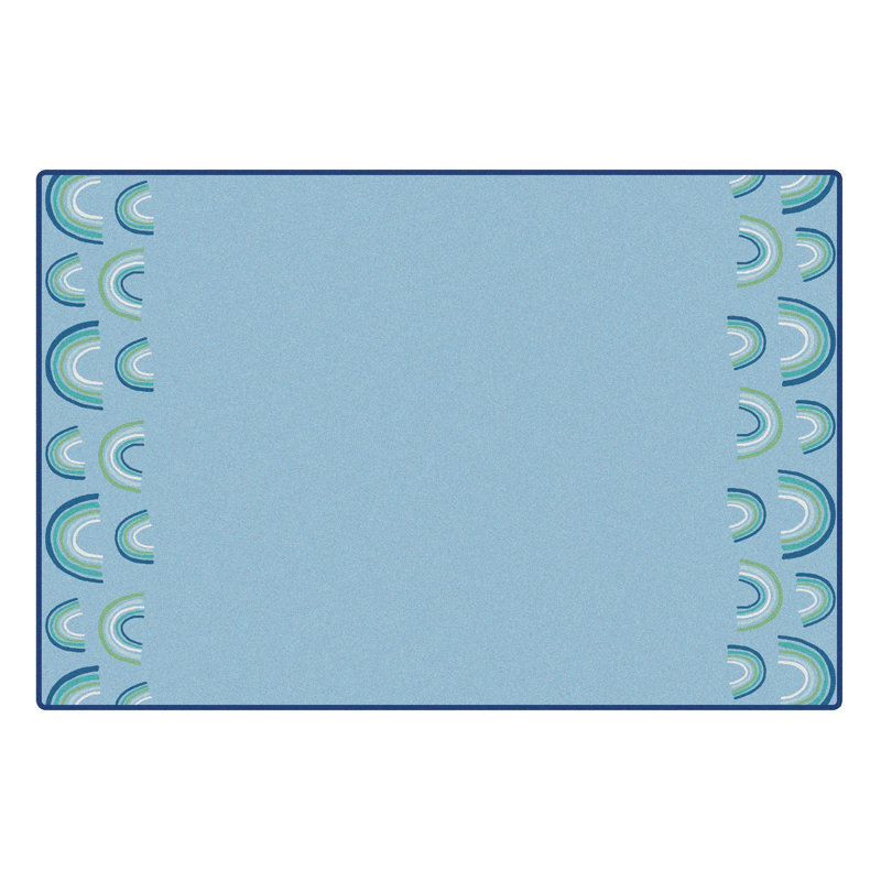 Tapis pour enfants en bleu, Rectangle 4 pi x 6 pi