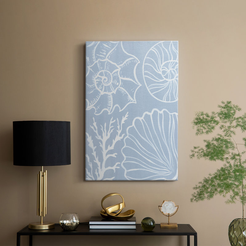 Shell Silhouettes I -Gallery Wrapped Cavas, 48" H x 32" W