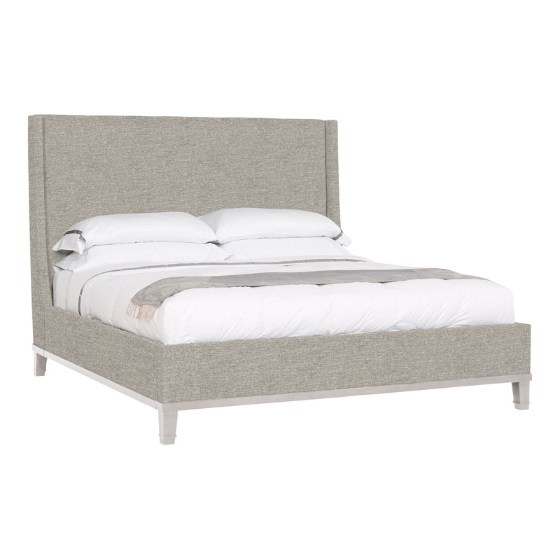 Michael Weiss Solid Wood Wingback Bed, Navada Mushroom, Casa Blanca