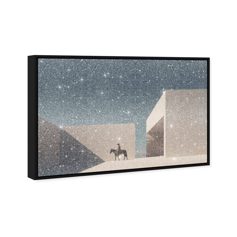 Lone Equestrian II Print by Oliver Gal, 21"H x 31"W, Black Floater Frame