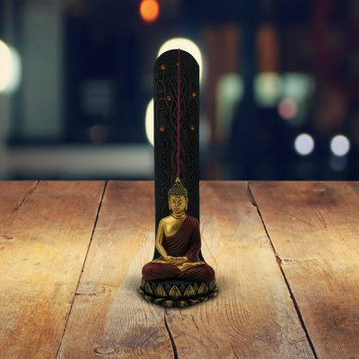 10.75"H Thai Buddha Incense Burner